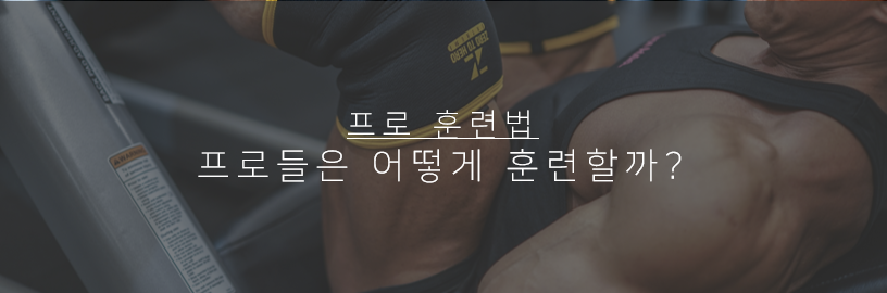 프로들의 색다른 훈련법. 그들은 어떻게 훈련할까?
